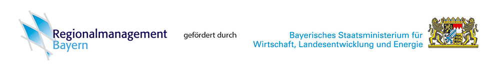 Logoleiste des Regionalmanagements Bayern gefördert durch das Bayerische Staatsministerium für Wirtschaft, Landesentwicklung und Energie